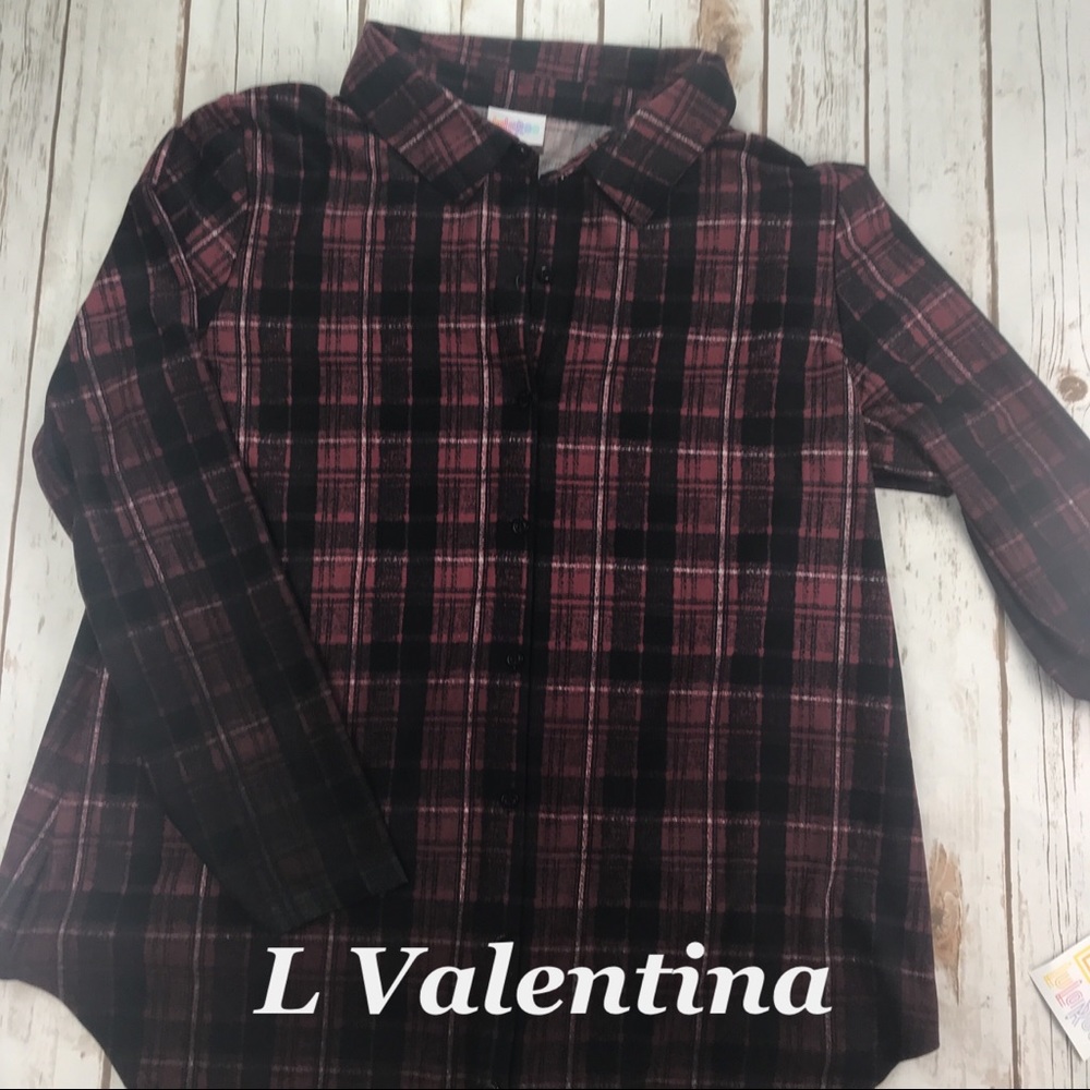 Lularoe Long Sleeved Valentina Shirt Size L
